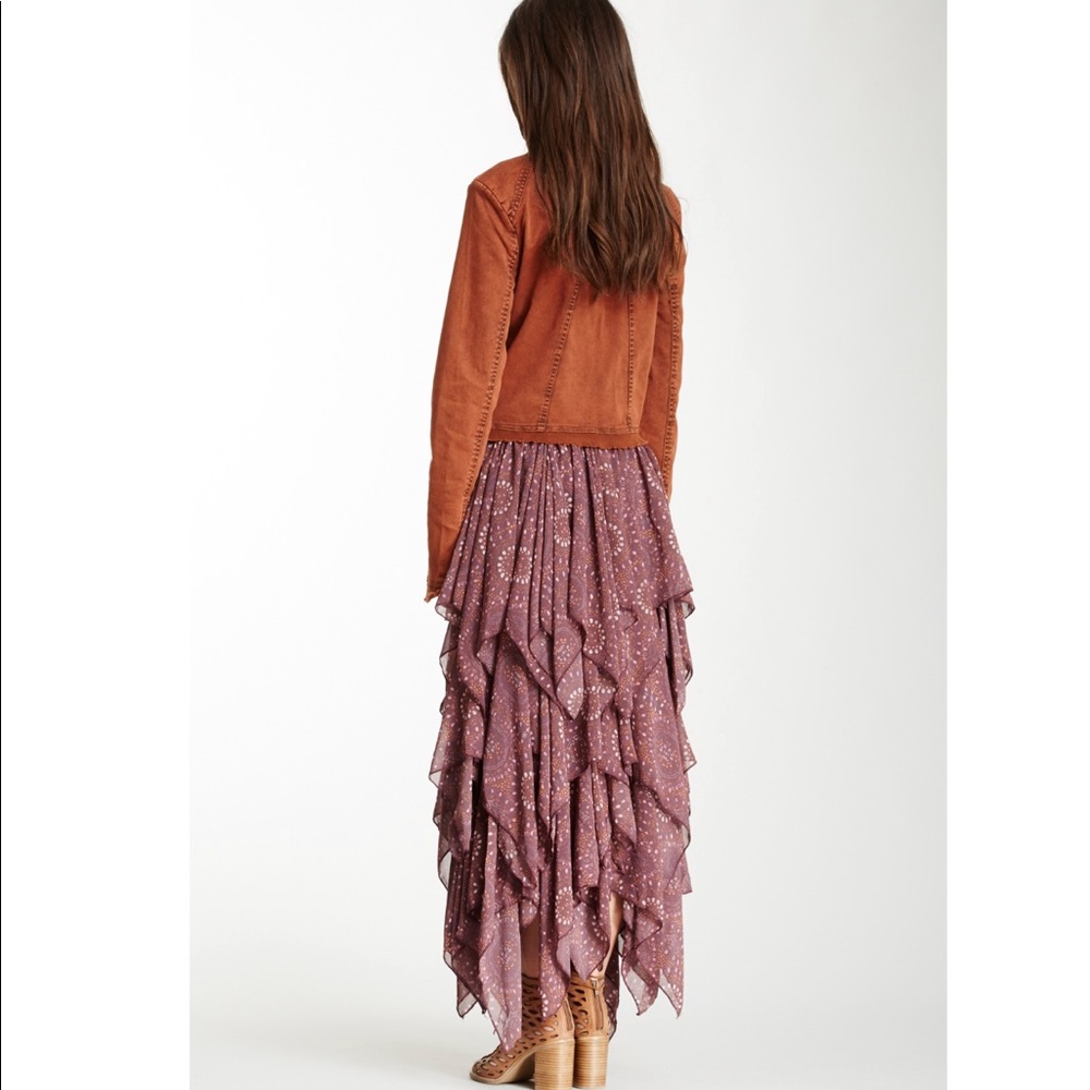 Free People | Asymmetrical Printed Layered Skirt